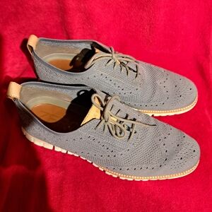 Cole Haan Gray Knit Oxfords